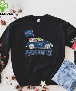 Baby Yoda Drive A Car New England Patriots Football Flag Logo Shirt