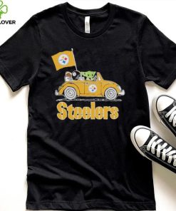 Baby Yoda Drive A Car Pittsburgh Steelers Football Flag Logo Shirt