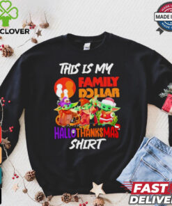 Baby Yoda Family Dollar This Is My Hallothanksmas Shirt