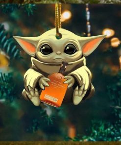 Baby Yoda Hug Alcohol Bottle For Whiskey Lovers 2023 Christmas Star Wars Gift Ornament