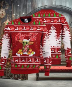 Baby Yoda Hug Coca Cola 3D Printed Ugly Christmas Sweater