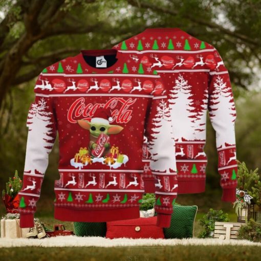 Baby Yoda Hug Coca Cola 3D Printed Ugly Christmas Sweater