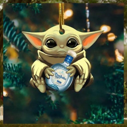 Baby Yoda Hug Don Julio For Whiskey Lovers 2023 Christmas Star Wars Gift Ornament