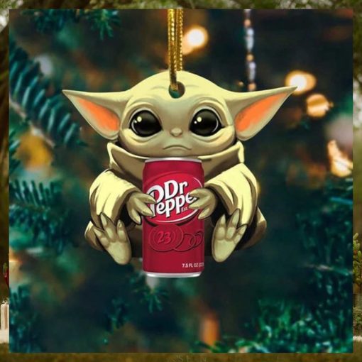 Baby Yoda Hug Dr Pepper Ultra For Beer Lovers 2023 Christmas Star Wars Gift Ornament