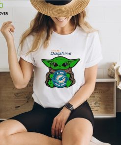 Baby Yoda Hug Miami Dolphins Logo Shirt 2 Baby Yoda Hug Miami Dolphins Logo Shirt