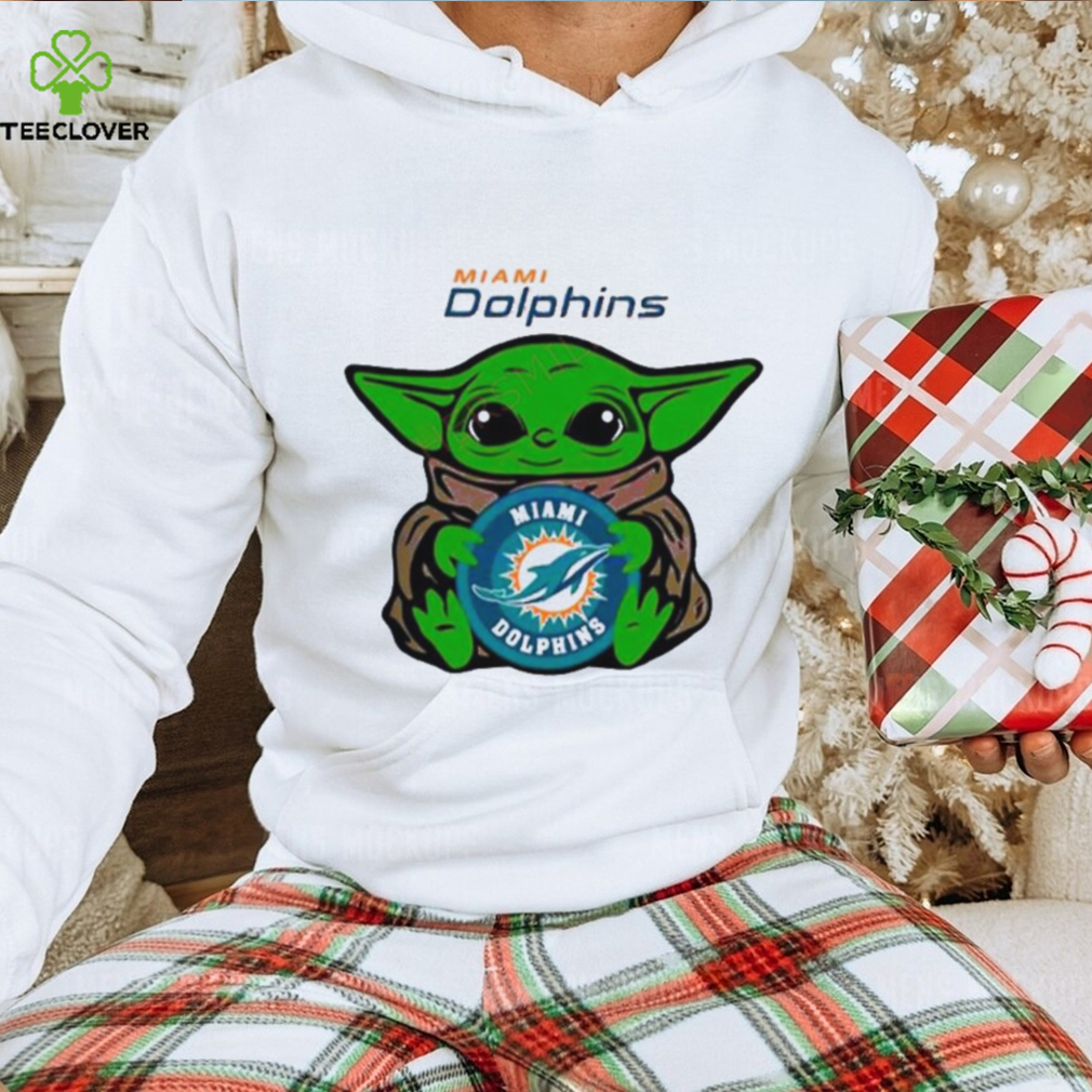 Baby Yoda Hug Miami Dolphins Logo Shirt Baby Yoda Hug Miami Dolphins Logo Shirt