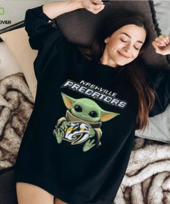 Baby Yoda Hug Nashville Predators Shirt
