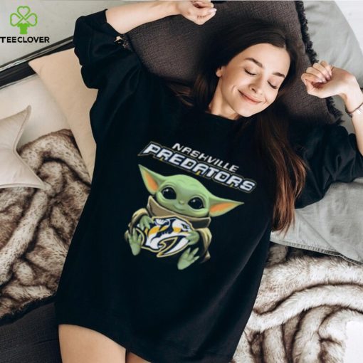 Baby Yoda Hug Nashville Predators Shirt
