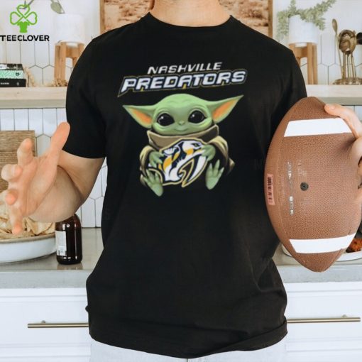 Baby Yoda Hug Nashville Predators Shirt