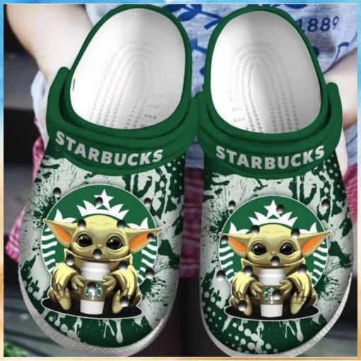 Baby Yoda Hug Starbucks Crocs