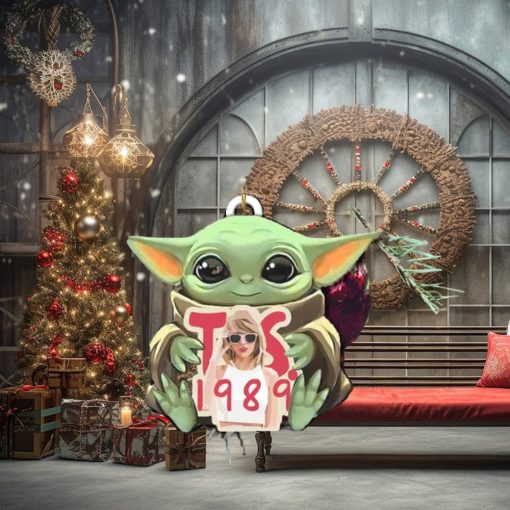 Baby Yoda Hug Taylor Swift The Eras Tour Taylor Version 1989 Tree Decorations x Star Wars Ornament