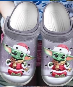 Baby Yoda In Santa Claus Suit Crocs