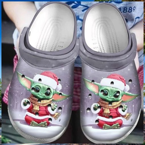 Baby Yoda In Santa Claus Suit Crocs