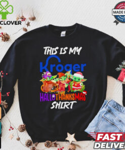 Baby Yoda Kroger This Is My Hallothanksmas Shirt