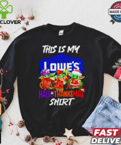 Baby Yoda Lowe’s This Is My Hallothanksmas Shirt