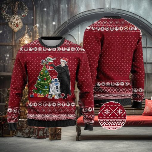 Baby Yoda Luke Star Wars Ugly Christmas Sweater