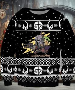Baby Yoda Pew Pew Star Wars Funny Christmas Ugly Sweater