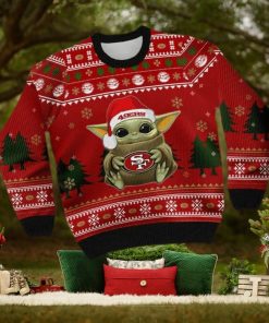 Baby Yoda Santa San Francisco 49ers Christmas Ugly Sweater