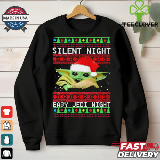 Baby Yoda Silent Night Baby Jedi Night ugly christmas shirt