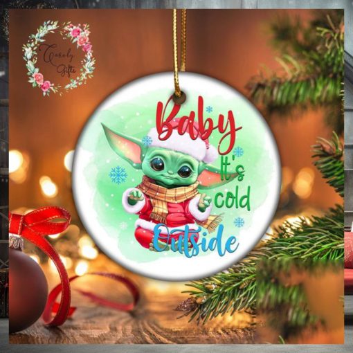Baby Yoda Star Wars It’s Cold Outside Christmas Unique Gift Xmas Ornament