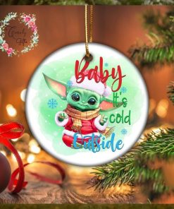 Baby Yoda Star Wars It’s Cold Outside Christmas Unique Gift Xmas Ornament