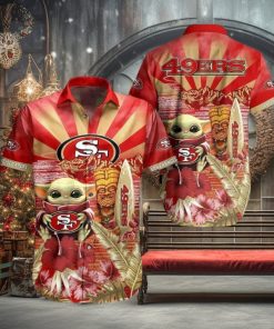 Baby Yoda Star Wars Loves NFL San Francisco 49ers Hawaiian Shirt, NFL Hawaiian Shirt