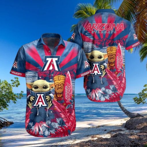 Baby Yoda Star Wars NCAA Arizona Wildcats Hawaiian Shirt For Summer Lovers