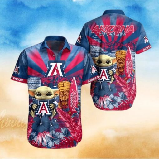 Baby Yoda Star Wars NCAA Arizona Wildcats Hawaiian Shirt For Summer Lovers