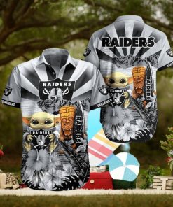 Baby Yoda Star Wars NFL Las Vegas Raiders Hawaiian Shirt 1 Baby Yoda Star Wars NFL Las Vegas Raiders Hawaiian Shirt