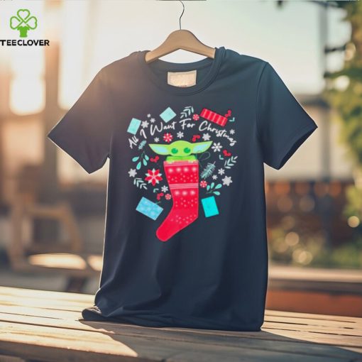 Baby Yoda Star Wars The Mandalorian The Child All I Want For Christmas 2023 Shirt