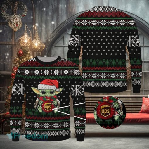Baby Yoda Ups Christmas Ugly Sweater 3D For Men And Women