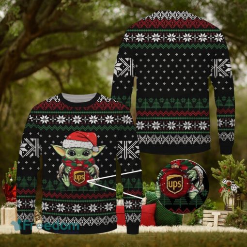 Baby Yoda Ups Christmas Ugly Sweater 3D For Men And Women