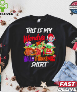 Baby Yoda Wendy’s This Is My Hallothanksmas Shirt