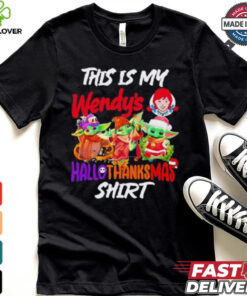 Baby Yoda Wendy’s This Is My Hallothanksmas Shirt