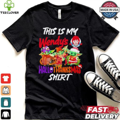 Baby Yoda Wendy’s This Is My Hallothanksmas Shirt