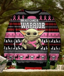 Baby Yoda With Cancer Knitted Ugly Christmas Sweater