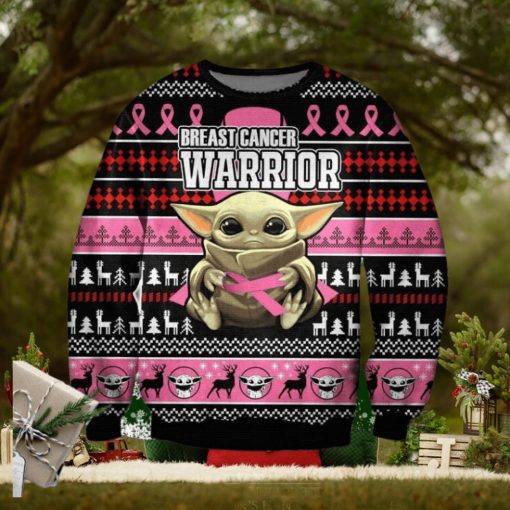 Baby Yoda With Cancer Knitted Ugly Christmas Sweater