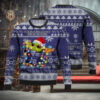 Black And Blue LA Dodgers Ugly Christmas Sweater With Snowflakes