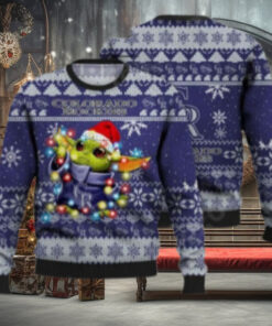 Baby Yoda With Lights Colorado Rockies Ugly Sweater Snowflake Design
