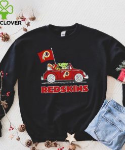 Baby Yoda drive a car Washington Redskins football flag logo hoodie, sweater, longsleeve, shirt v-neck, t-shirt