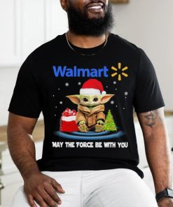 Baby Yoda hat santa Walmart may the force be with you logo christmas hoodie, sweater, longsleeve, shirt v-neck, t-shirt