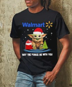 Baby Yoda hat santa Walmart may the force be with you logo christmas hoodie, sweater, longsleeve, shirt v-neck, t-shirt