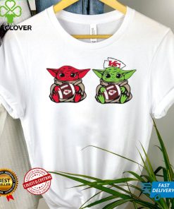 Baby Yoda hug the ball Kansas City Chiefs football logo hoodie, sweater, longsleeve, shirt v-neck, t-shirt