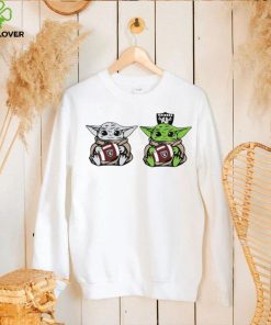 Baby Yoda hug the ball Las Vegas Raiders football logo hoodie, sweater, longsleeve, shirt v-neck, t-shirt