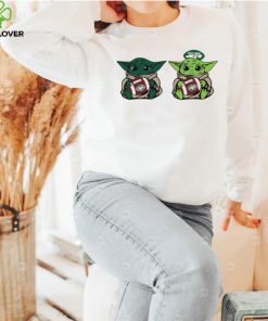 Baby Yoda hug the ball New York Jets football logo shirt