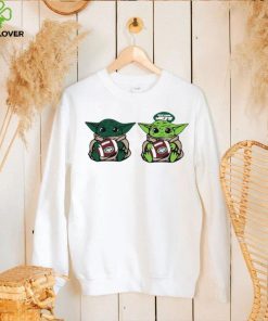 Baby Yoda hug the ball New York Jets football logo shirt