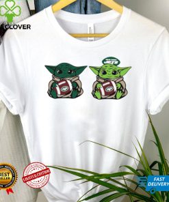 Baby Yoda hug the ball New York Jets football logo shirt