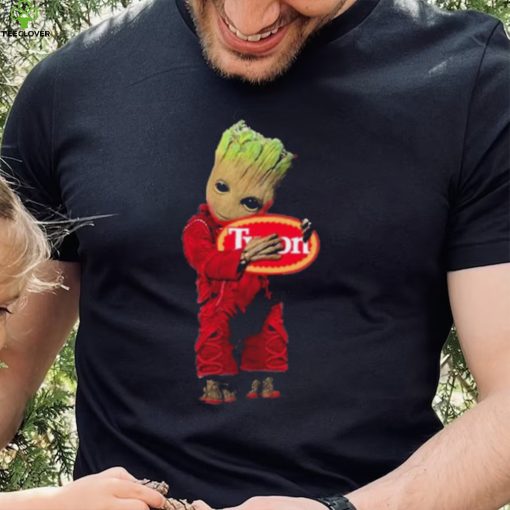Baby groot hug tyson logo 2023 T shirt