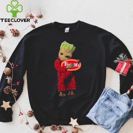 Baby groot hug tyson logo 2023 T shirt