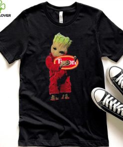 Baby groot hug tyson logo 2023 T shirt